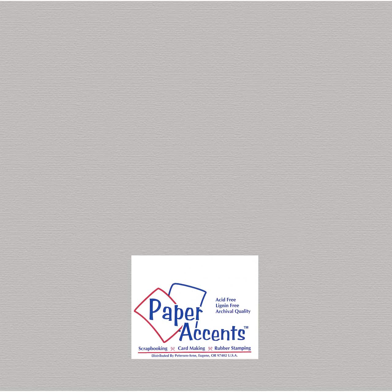 PA Paper™ Accents Silver Brushed 12 x 12 105lb. Cardstock Paper, 5 Sheets